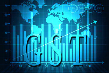 2d rendering Stock market online business concept. business Graph 