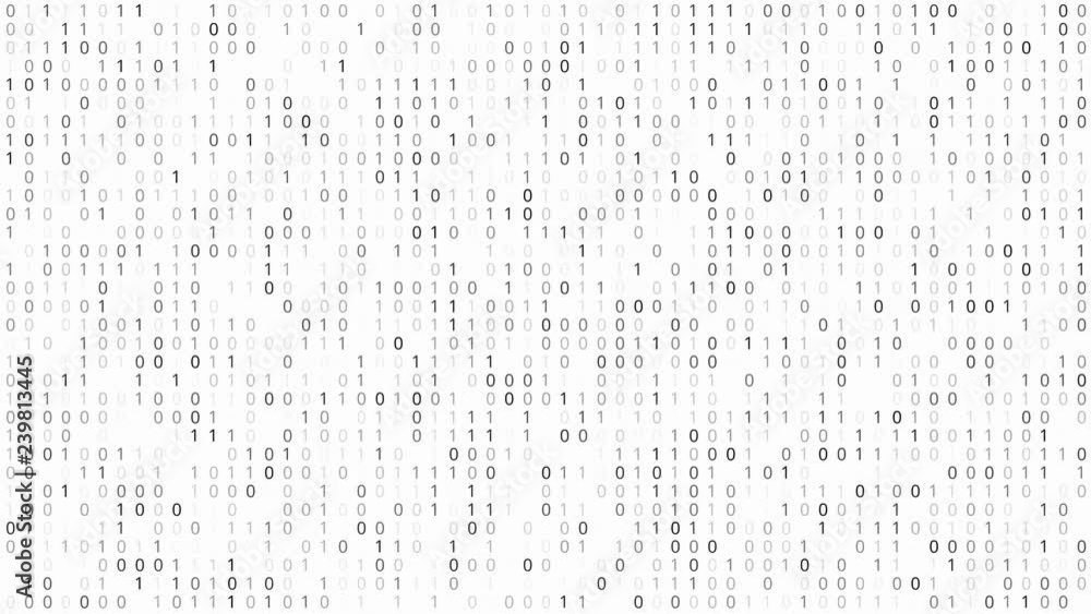 Poster binary code screen