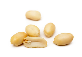  Fresh peanuts snack isolated on white background