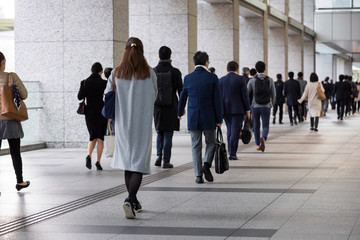 Obraz premium 女性の通勤風景