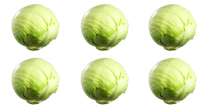 Cabbages Isolated on White Background
