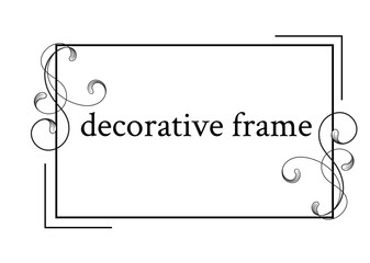 Decorative frame, place for text. Floral border.