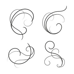 A set of simple corners of curls.