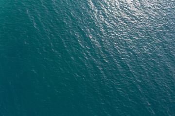 Aerial drone view of beautiful sea wave surface