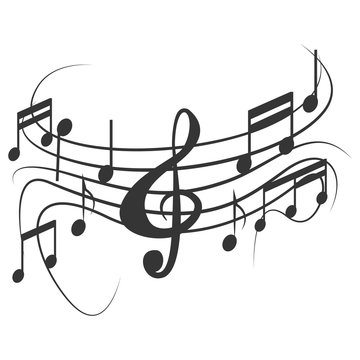 music note design on white background