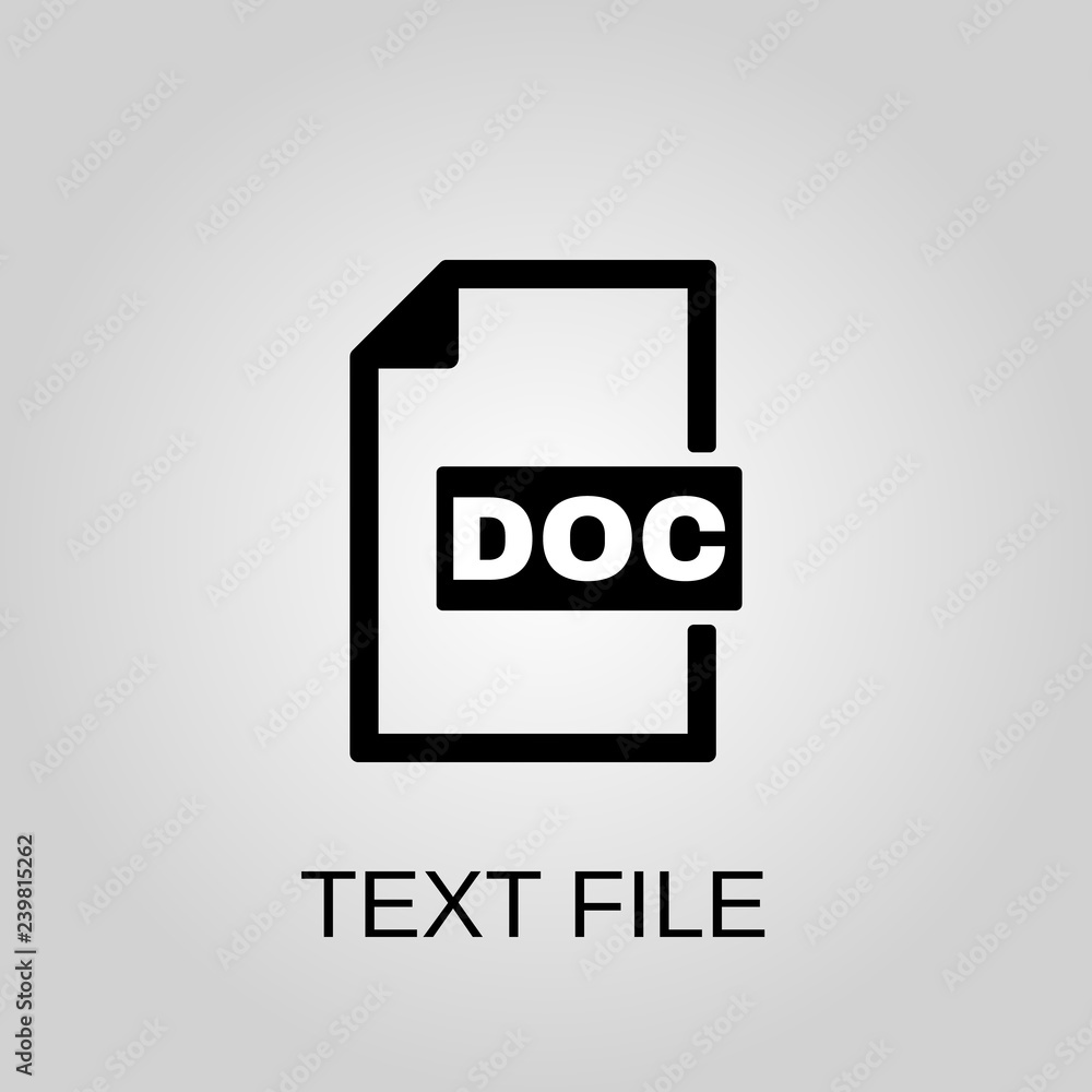 Poster text file icon. doc file concept symbol design. stock - vector illustration can be used for web.