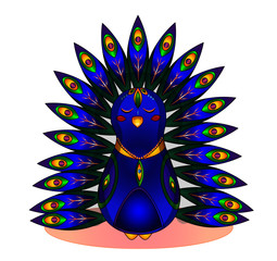 blue peacock