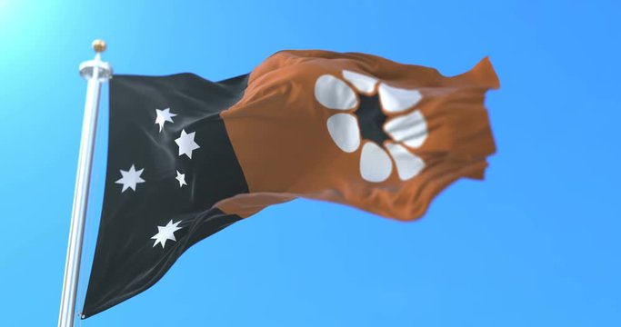 Flag of the state of Northern Territory, Australia. Loop