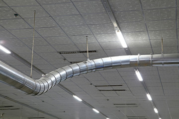 Stainless steel pipe in the factory