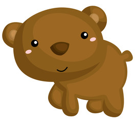 a cute and adorable vector of a bear