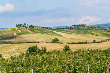 Fototapeta na wymiar Landscape in Chianti region in province of Siena. Tuscany. Italy