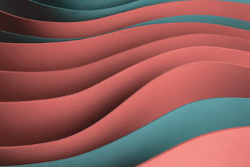 Red and blue wavy elements, abstract background