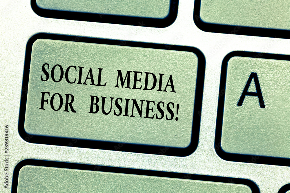 Poster handwriting text social media for business. concept meaning making money by posting adds on the inte