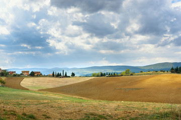 Fototapeta premium Landscape in Chianti region in province of Siena. Tuscany. Italy