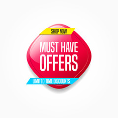 Must Have Offers Shop Now Label