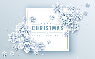 Merry Christmas text design. Vector logo, typography. Usable as banner, greeting card, gift package etc.