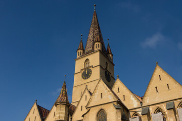 Sibiu, Romania. Evangelical Cathedral in the center of Sibiu, Transylvania
