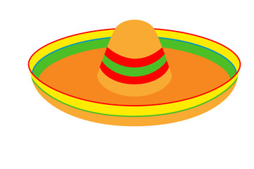 Colorful cartoon sombrero