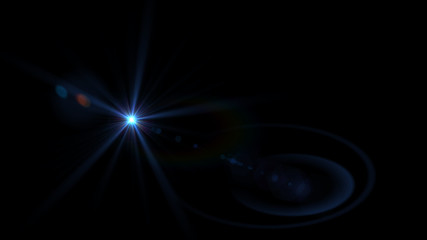 Bright Blue Lens Flare