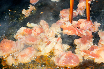 Obraz na płótnie Canvas Chinese food, fried mutton