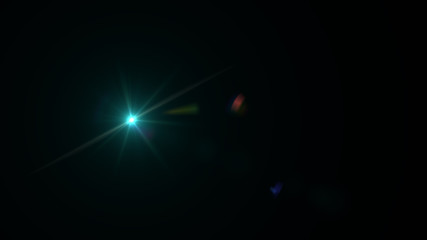 Bright Cyan Lens Flare