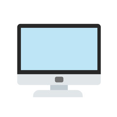 Fototapeta premium computer monitor in cartoon style icon on white, stock vector illustration