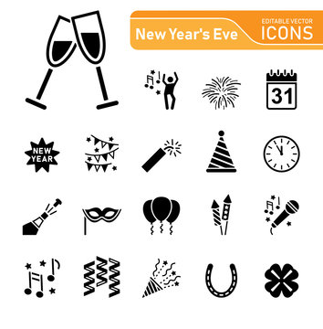 New Year´s Eve - icon set