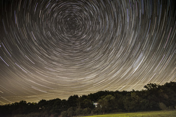 Startrails im Hanfbachtal in Hennef