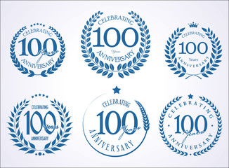 Obraz premium Anniversary retro vintage laurel wreath background 