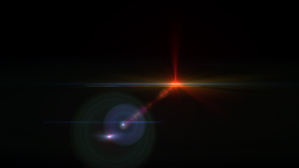 Bright Red Lens Flare