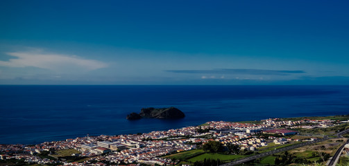 Aerial view to Islet of Vila Franca do Campo ,Sao Miguel, Azores, Portugal