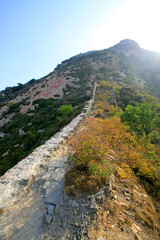 Fototapeta na wymiar shabby Great Wall in China