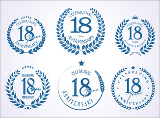 Anniversary retro vintage laurel wreath background 