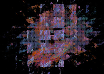 minimalistic abstract modern art, mosaic, squares