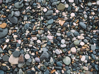 Sea pebble on the beach. stones background.
