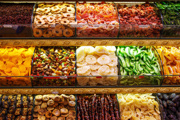 Sweets in the Turkish market.