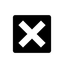 Fototapeta premium Cross check mark icon isolated on white vector