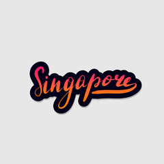 Handwritten lettering typography Singapore. Drawn