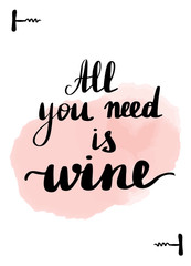 Handwritten lettering card. Beautiful quotes