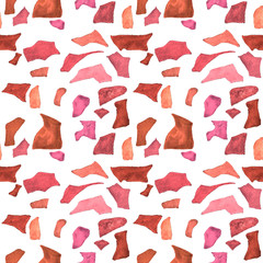 Granite, Terrazzo & Tile. Terrazzo seamless pattern. Vibrant colors. Textured shapes. Confetti. Colorful hand drawn design. Granite textured shapes in vibran. Hand drawn Patterns. Living coral color.