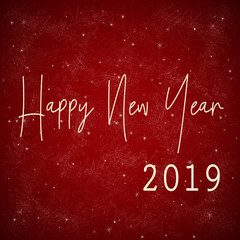 happy new year 2019 red étoiles