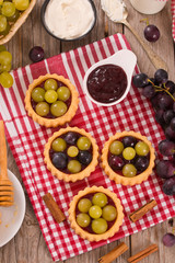 Grape tarts.