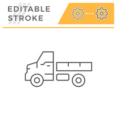 Cargo truck line icon