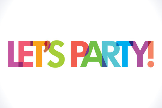 Let's party illustration vector