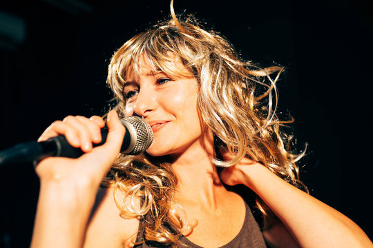 Young female singer
