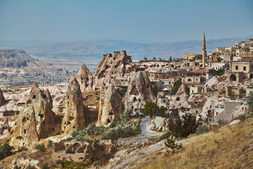 Fototapeta premium Views of Cappadocia volcanic kanyon cave houses in Turkey