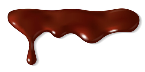 Dripping melted chocolate