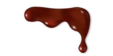 Dripping melted chocolate