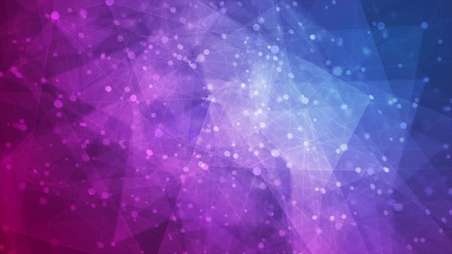 Blue and purple abstract low poly technology motion background. Seamless looping. Video animation Ultra HD 4K 3840x2160