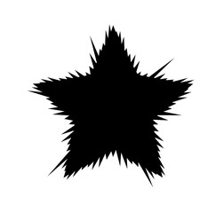 Exploding star illustration with divergent rays on a white background.